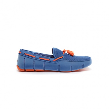 Mocasín Tassel Loafer borlas azul naranja