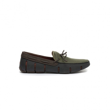 Mocasín Braided Lace khaki suela marrón