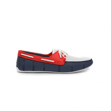 Mocasín Sport marino rojo blanco