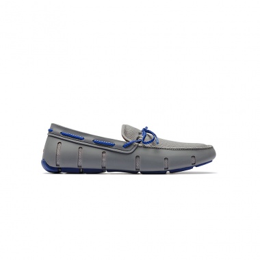 Mocasín Braided Lace gris suela azul