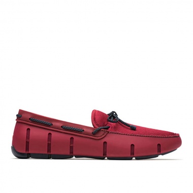 Mocasín Braided Lace rojo suela marino