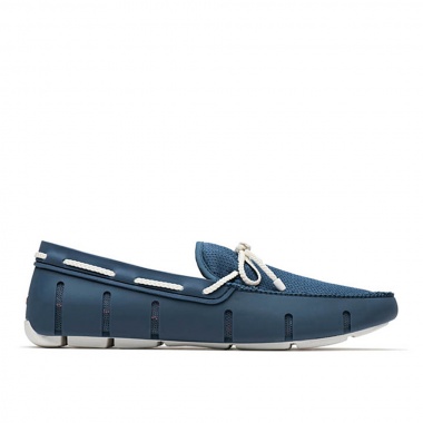 Mocasín Braided Lace azul suela blanco