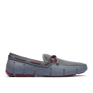 MocasÃn Braided Lace gris suela granate