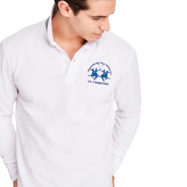 Polo Blanco de manga larga