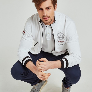Chaqueta Blanca sport con cremallera