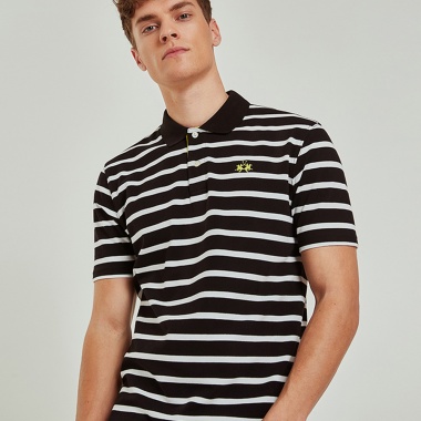 Polo de rayas Blanco y Negro