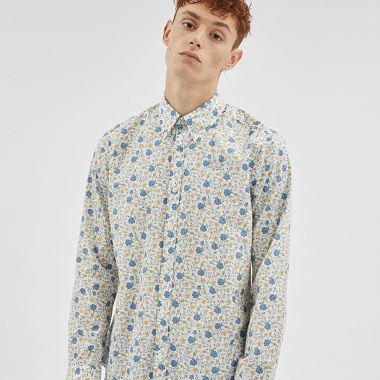 Camisa estampada flores de manga larga