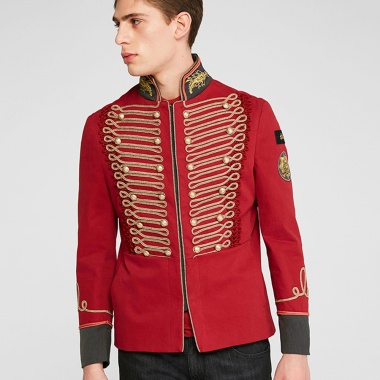 Chaqueta militar rojo