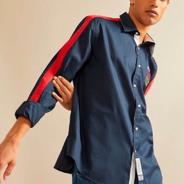 Camisa Azul y Roja Junior
