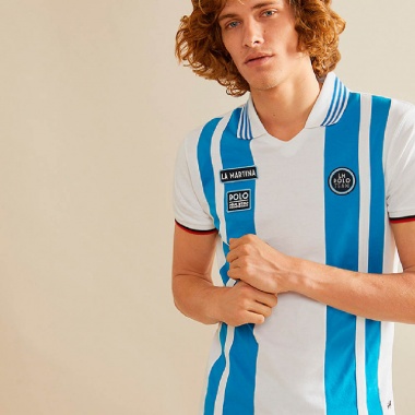 Polo Hedley Blanco y Azul