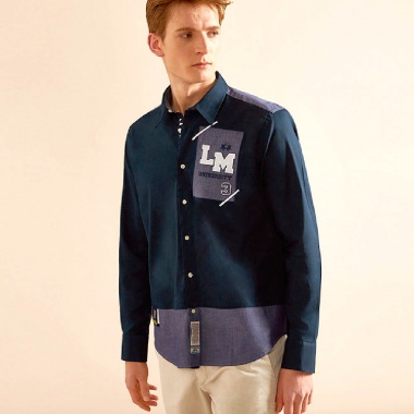 Camisa Artemio Azul y Denim