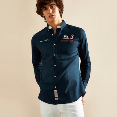 Camisa Wright Azul oscuro