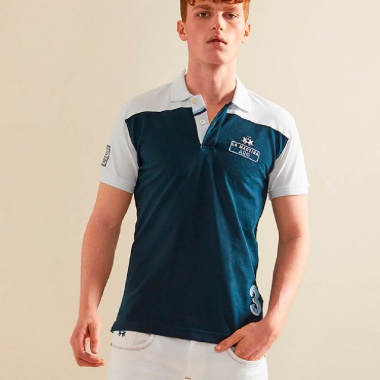Polo Eolo Azul y Blanco