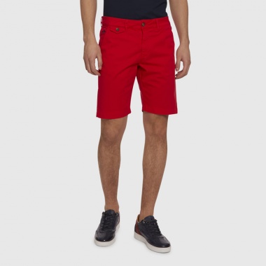Bermudas chino Bienvenido rojo