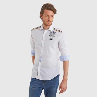 Camisa blanca cordón hombros