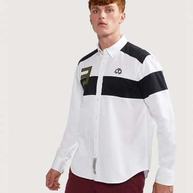 Camisa blanca detalles negros