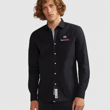 Camisa azul marino logo