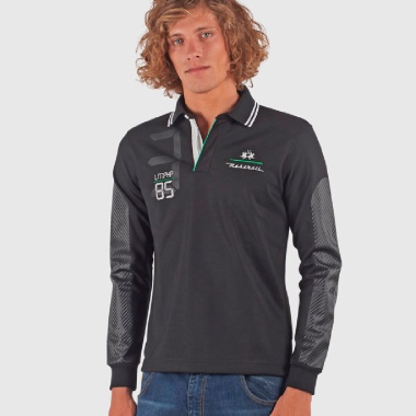 Polo manga larga negro