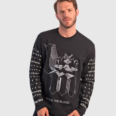 Camiseta manga larga negra