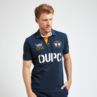 Polo azul Oxford