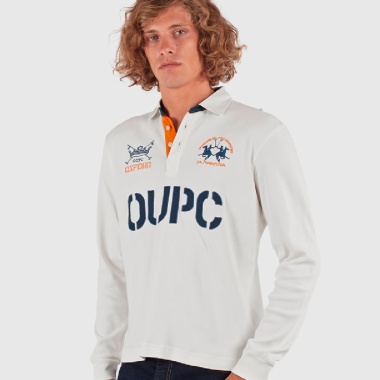 Polo blanco manga larga