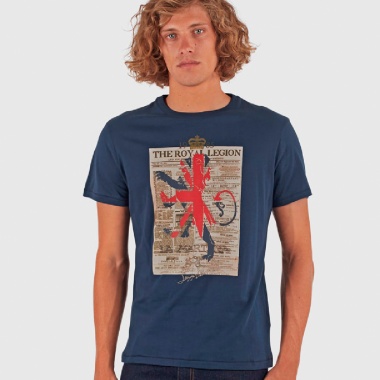 Camiseta azul estampado Royal Legion