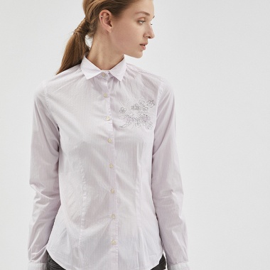 Camisa Rosa claro de manga larga