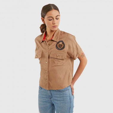 Camisa Pesca marrón