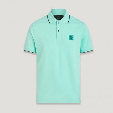 Polo Tipped Ocean Green
