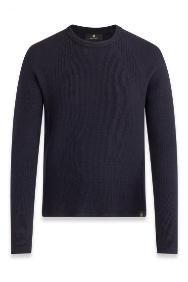 Jersey Rip Mock Neck Dark Ink